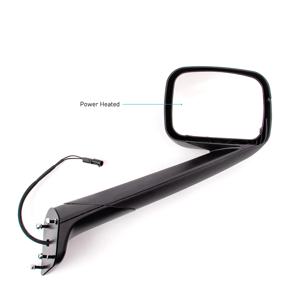 Black Truck Hood Mirror Assembly for Freightliner Cascadia 2018 + (RH) - Image 4
