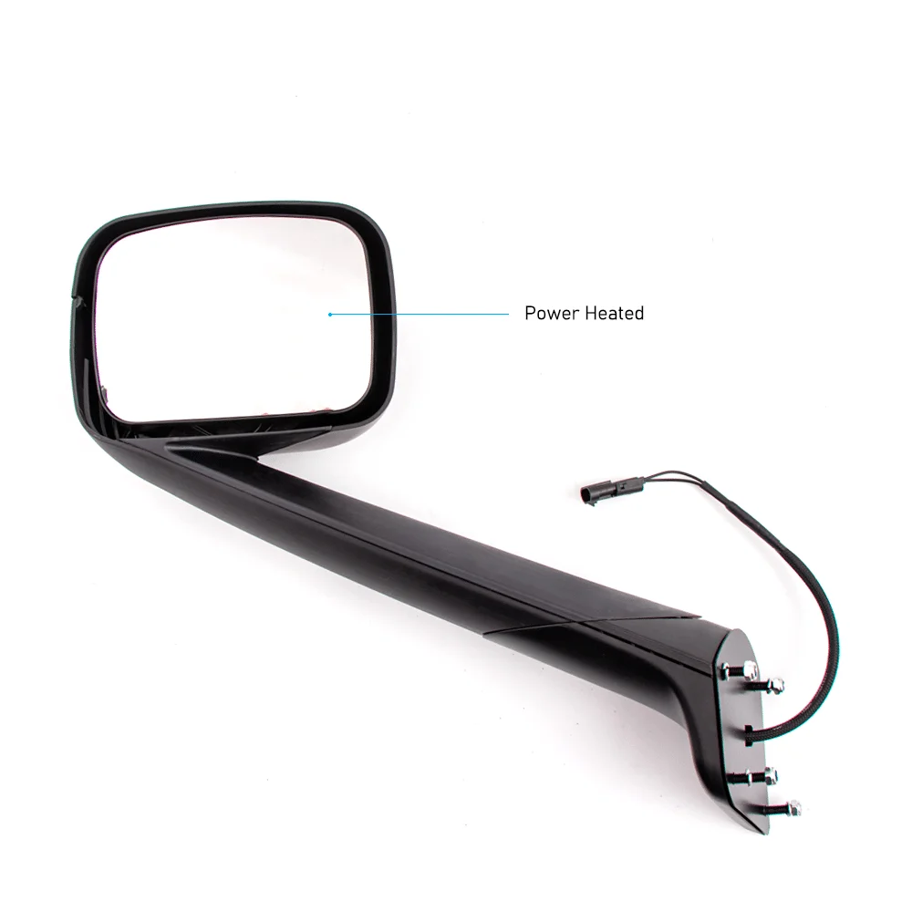 Black Truck Hood Mirror Assembly for Freightliner Cascadia 2018 + (LH) - Image 4