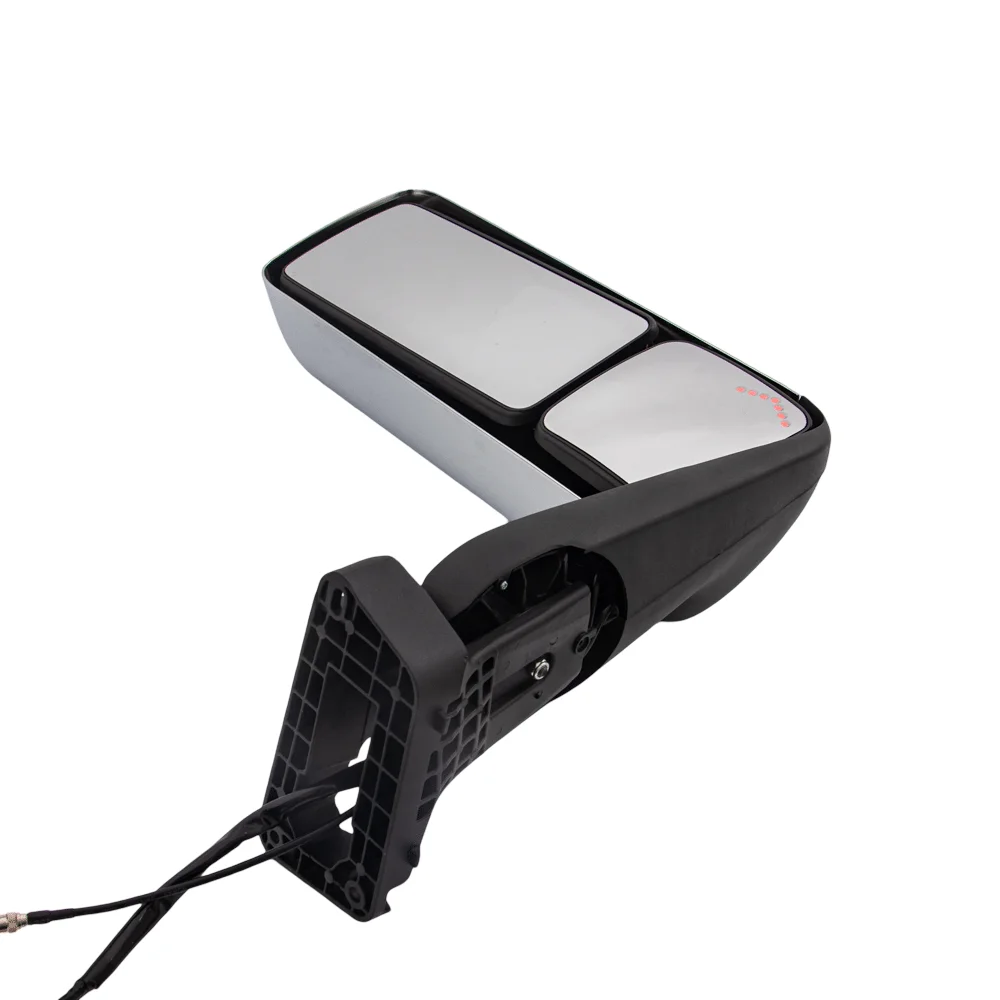 Chrome Truck Door Mirror assembly for INTERNATIONAL LT 625 Power Heated with LED Signal light and CB (RH) - Image 3